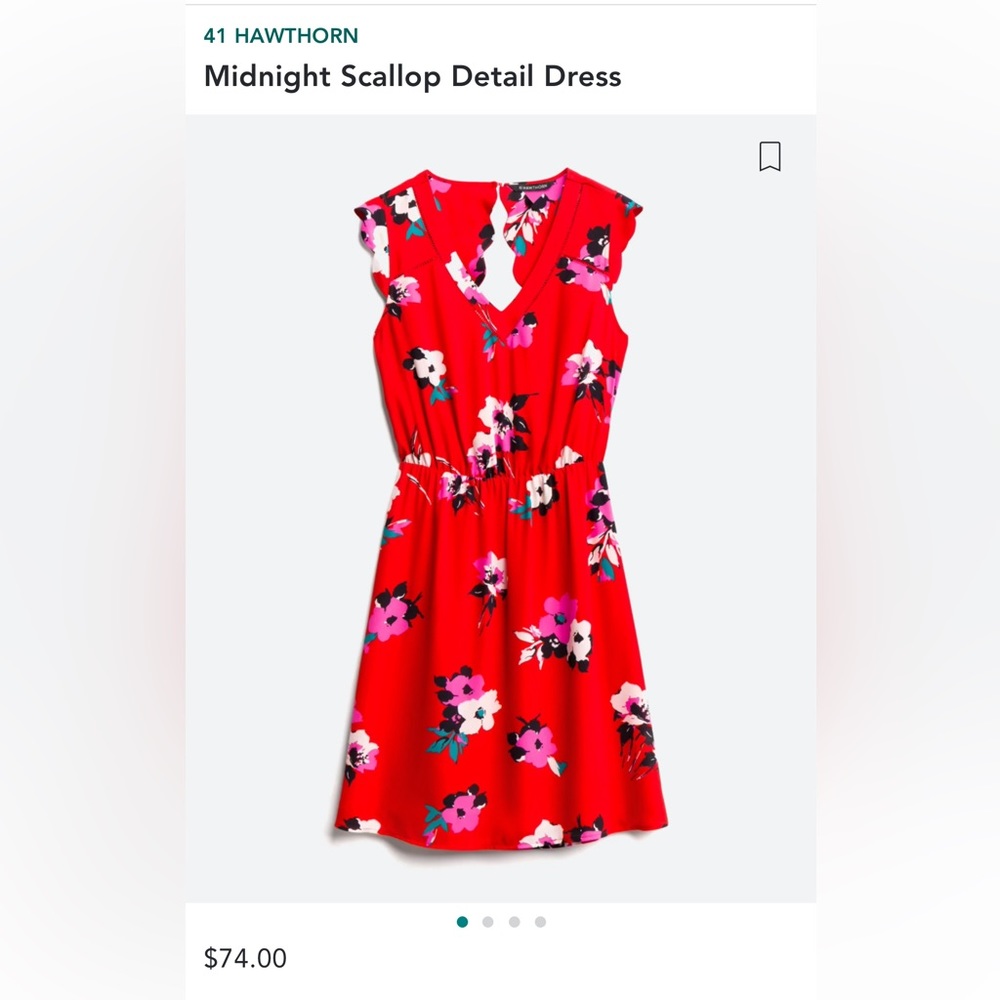 41 Hawthorn Midnight Scallop Detail Dress